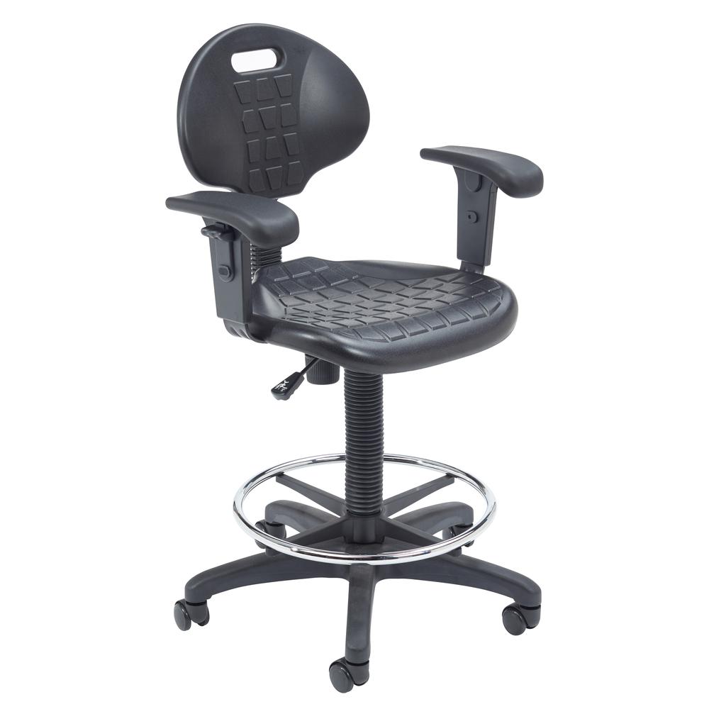 NPS® Polyurethane Task Chair with Arms, 22"-32" Height. Picture 2