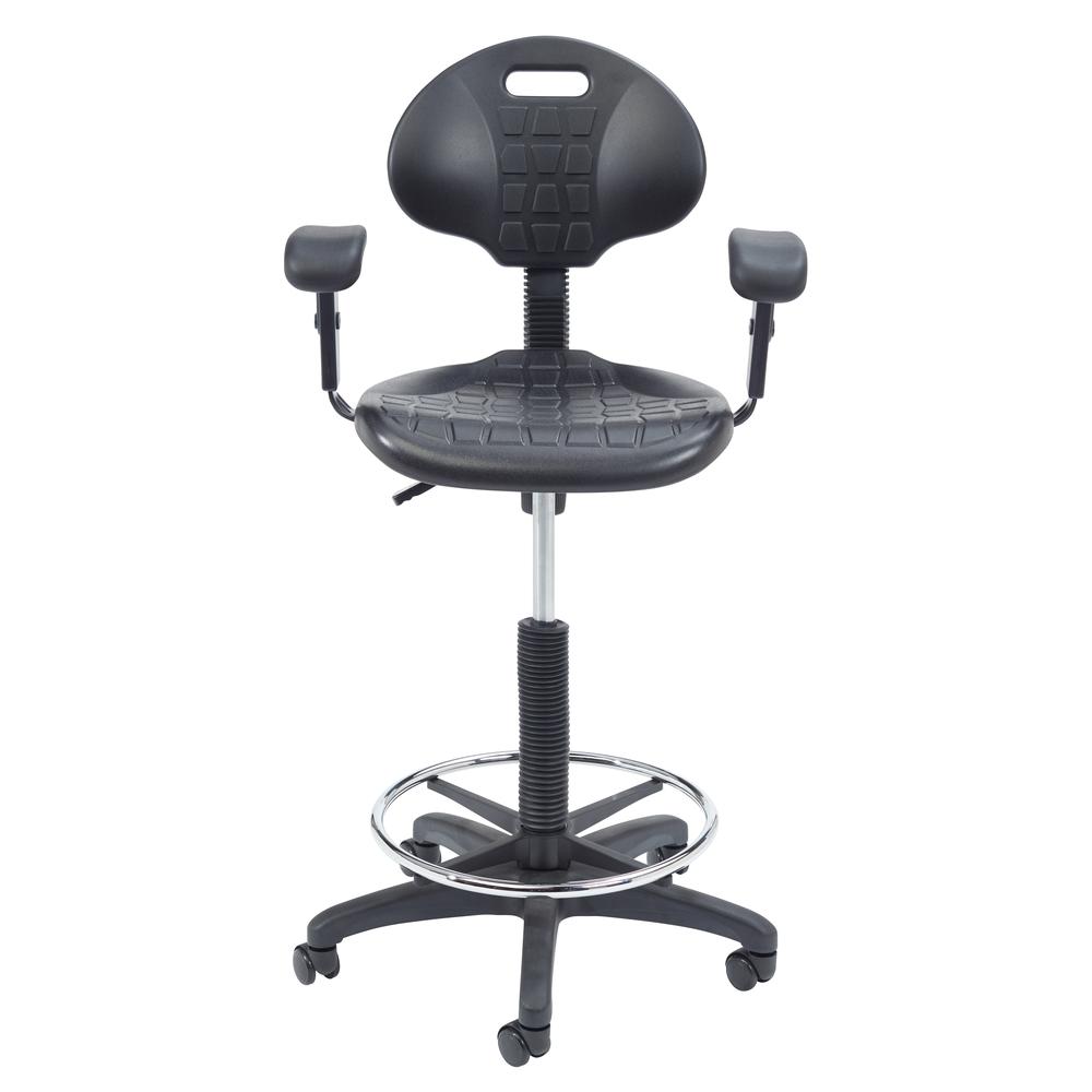 NPS® Polyurethane Task Chair with Arms, 22"-32" Height. Picture 3