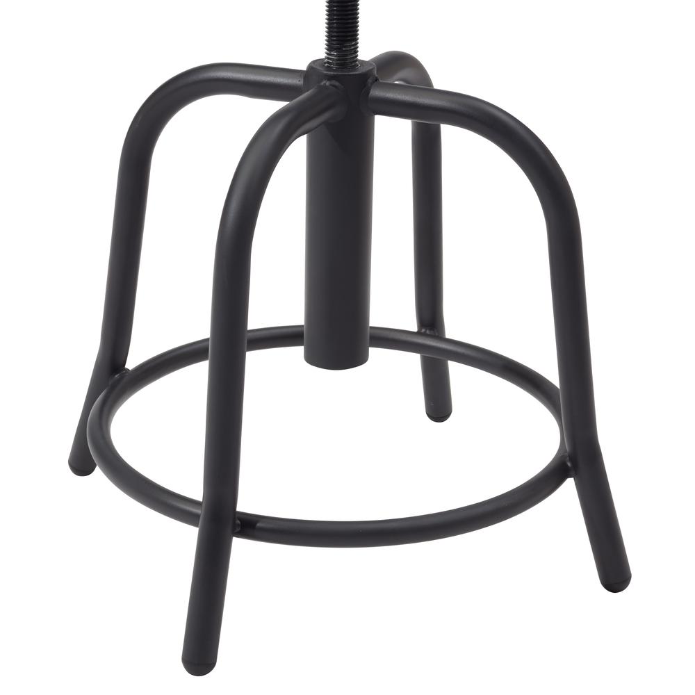 NPS® 18” - 24” Height Adjustable Swivel Stool, Blueberry Seat and Black Frame. Picture 4