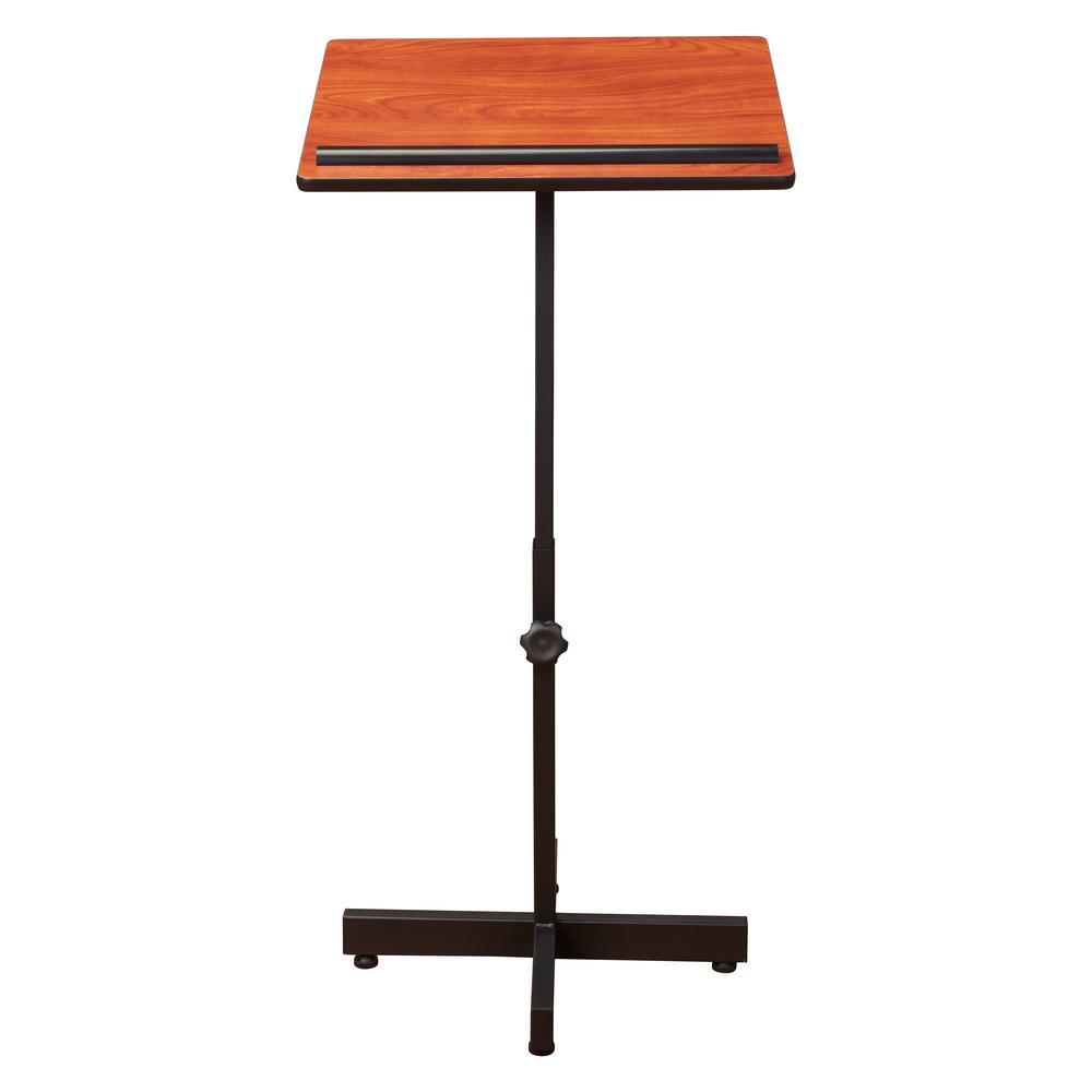 Oklahoma Sound® Portable Presentation Lectern Stand, Cherry. Picture 2