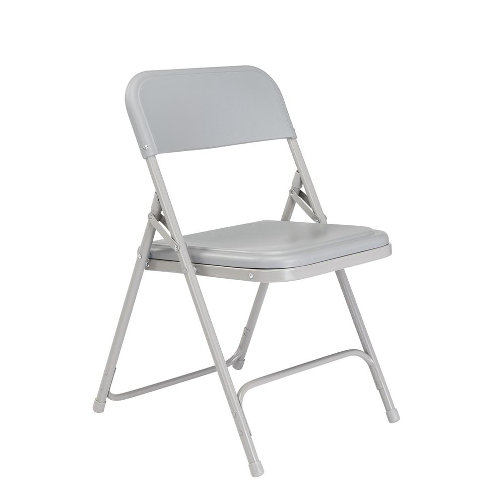 NPS® 800 Series Premium Lightweight Plastic Folding Chair, Grey (Pack of 4). Picture 1