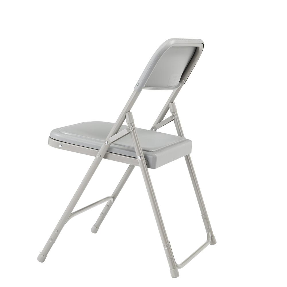 NPS® 800 Series Premium Lightweight Plastic Folding Chair, Grey (Pack of 4). Picture 4