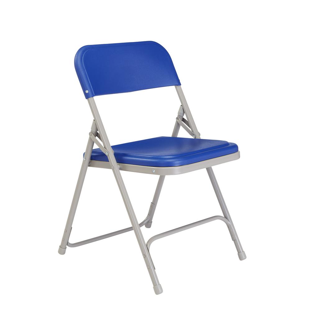 NPS® 800 Series Premium Lightweight Plastic Folding Chair, Blue (Pack of 4). Picture 1