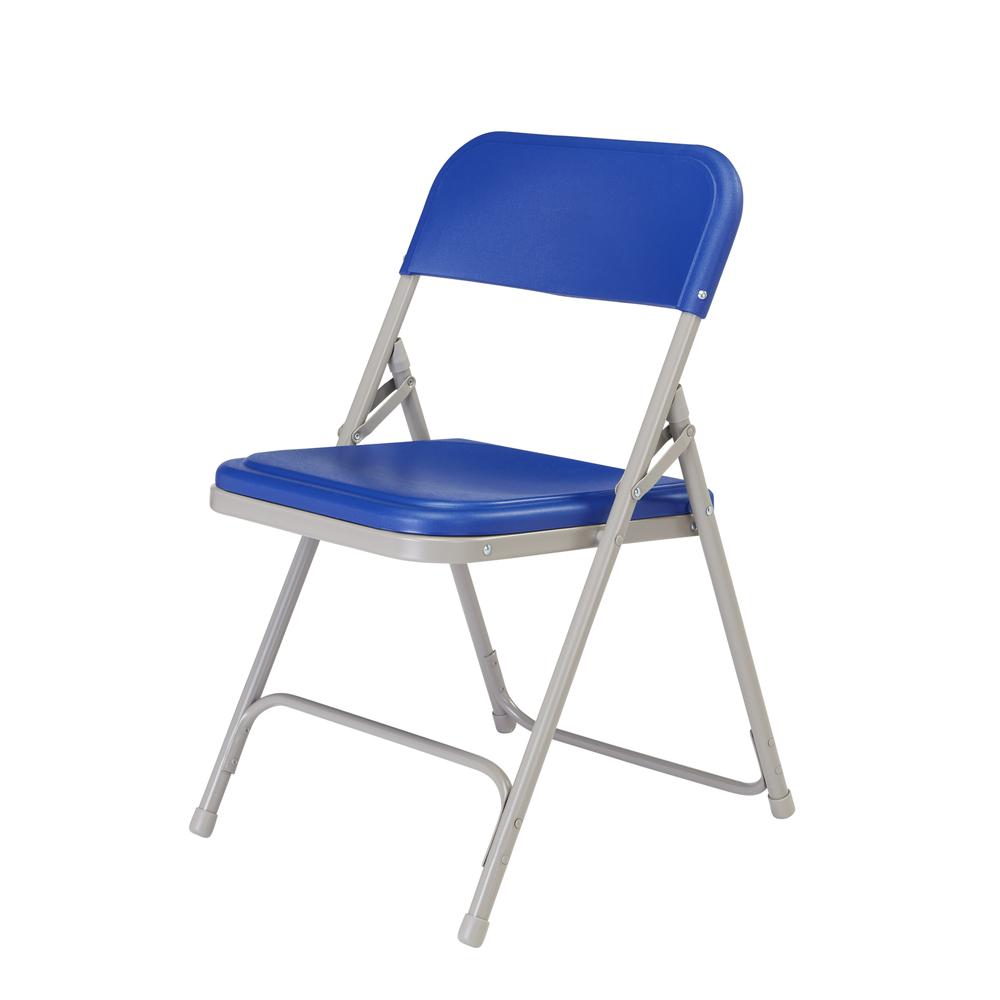 NPS® 800 Series Premium Lightweight Plastic Folding Chair, Blue (Pack of 4). Picture 2