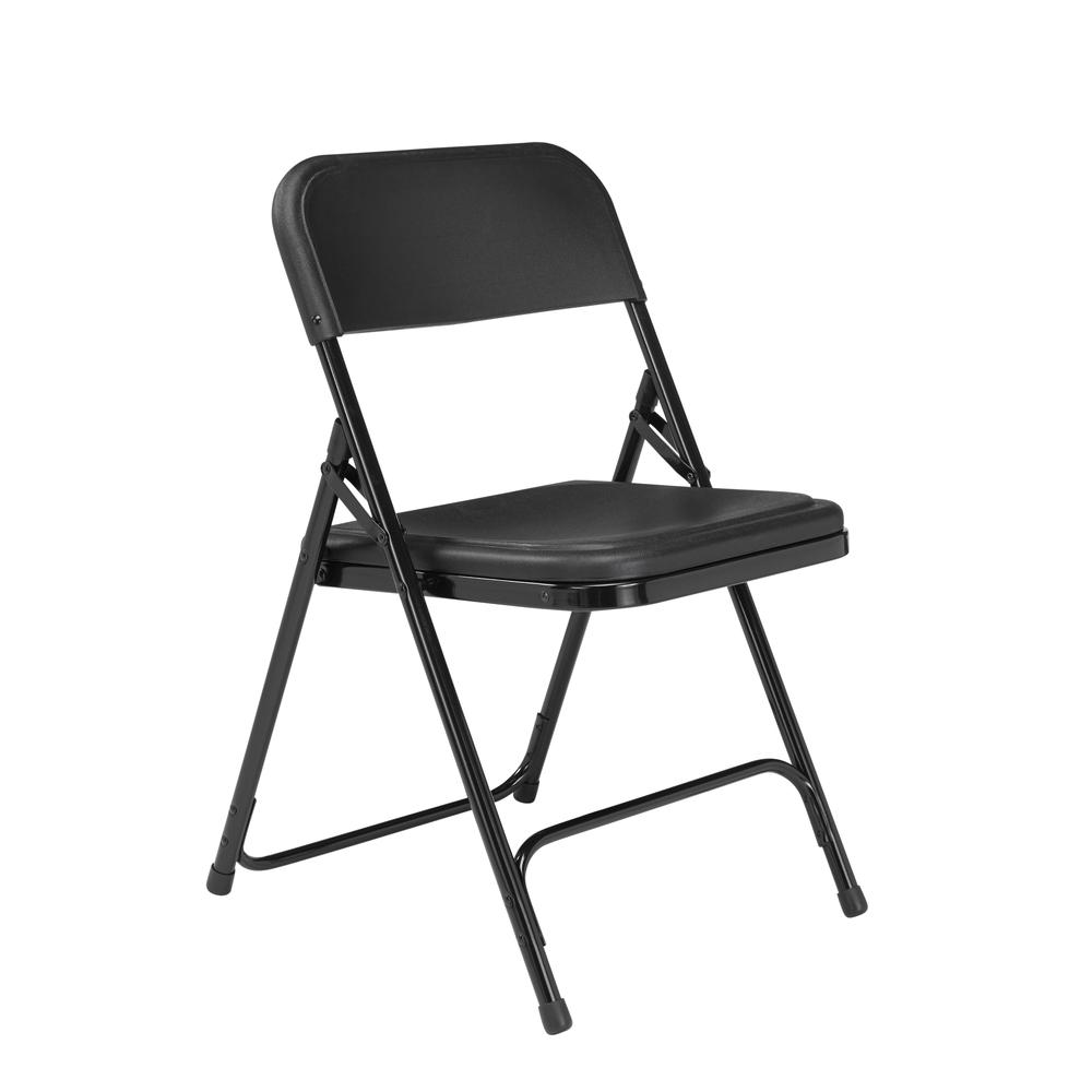 NPS® 800 Series Premium Lightweight Plastic Folding Chair, Black (Pack of 4). Picture 1