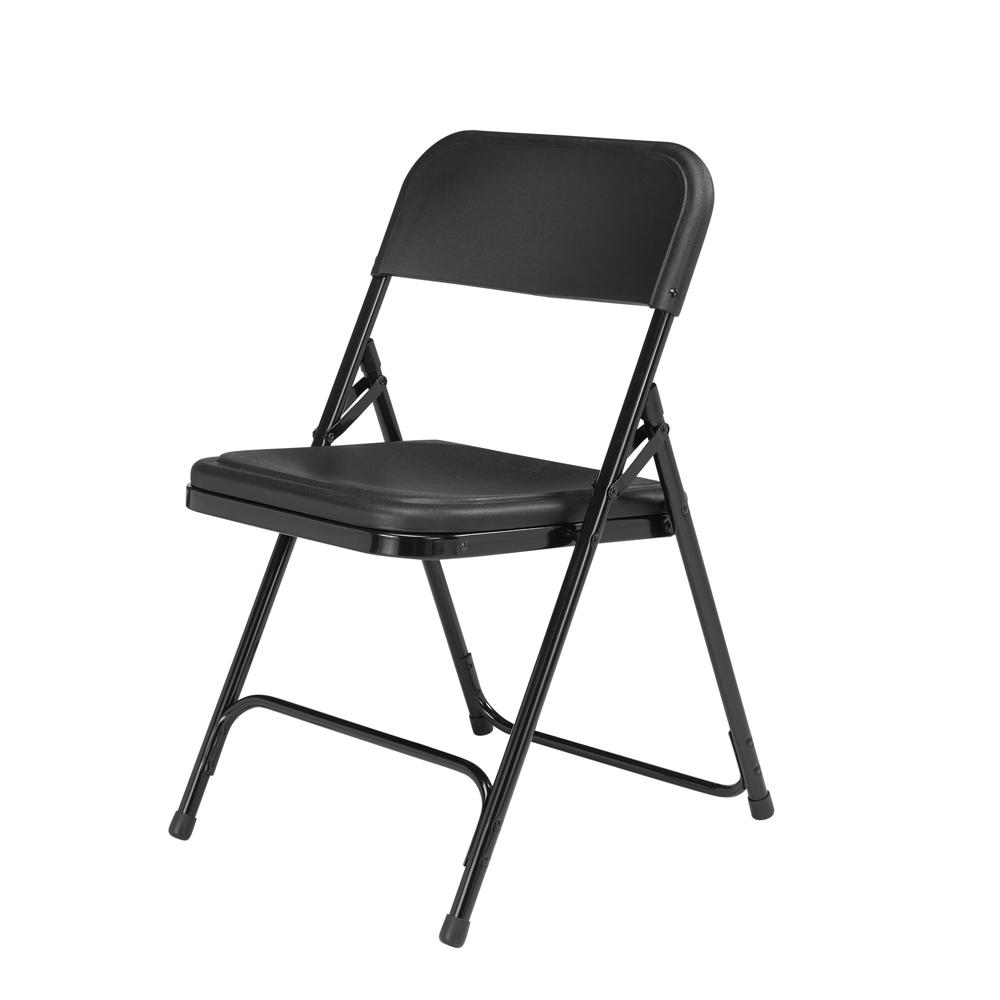 NPS® 800 Series Premium Lightweight Plastic Folding Chair, Black (Pack of 4). Picture 2