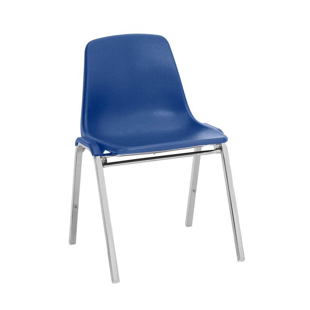 NPS® 8100 Series Poly Shell Stacking Chair, Blue. Picture 1