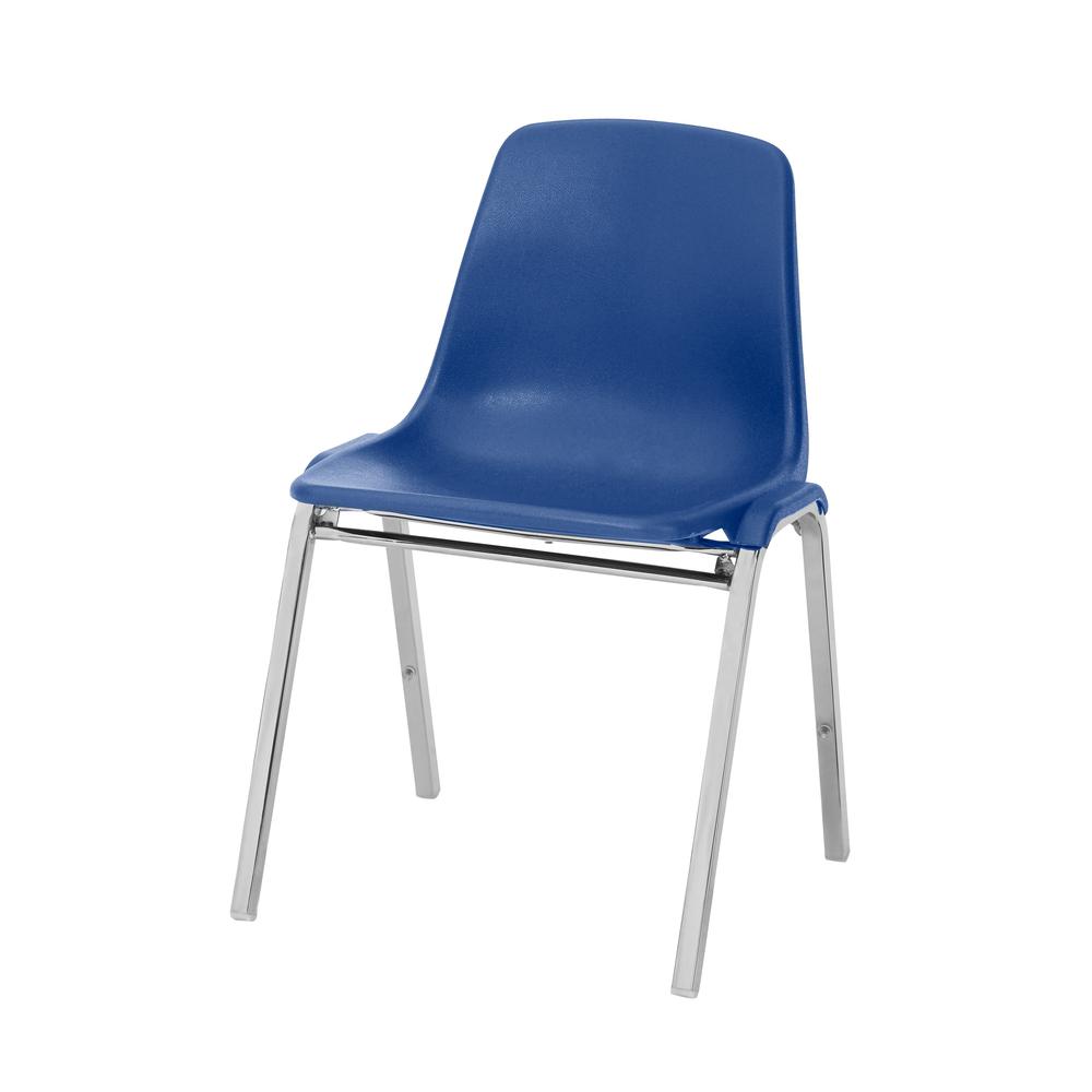 NPS® 8100 Series Poly Shell Stacking Chair, Blue. Picture 2