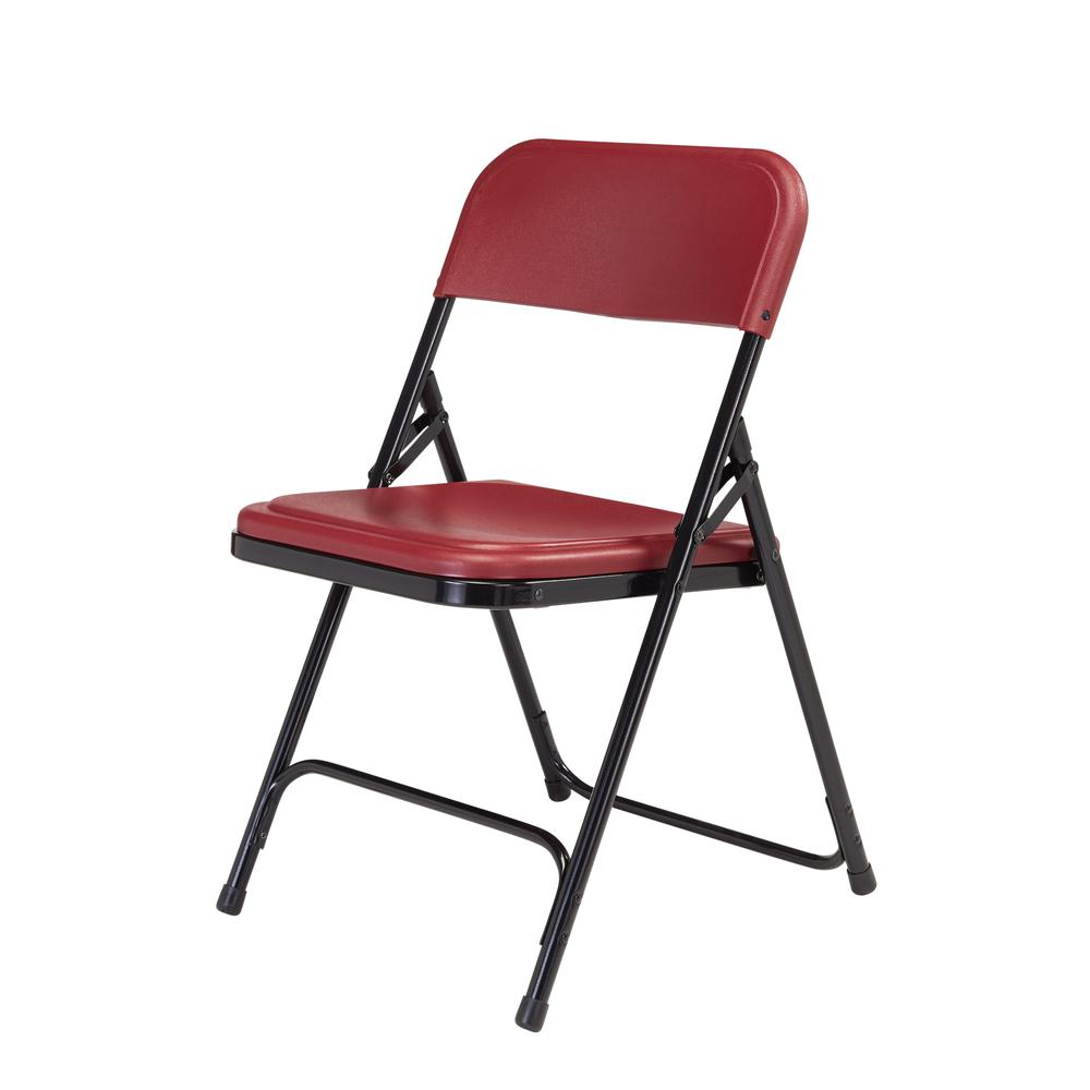 NPS® 800 Series Premium Lightweight Plastic Folding Chair, Burgundy (Pack of 4). Picture 2