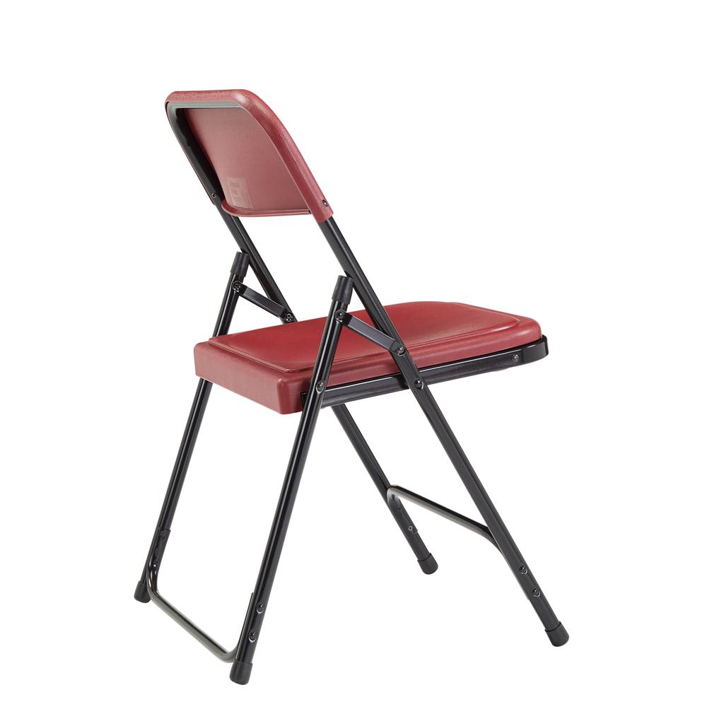 NPS® 800 Series Premium Lightweight Plastic Folding Chair, Burgundy (Pack of 4). Picture 3
