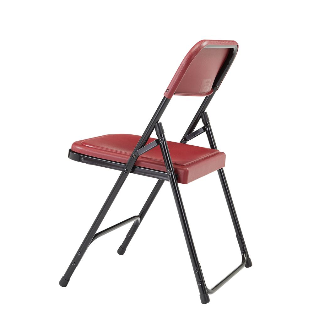 NPS® 800 Series Premium Lightweight Plastic Folding Chair, Burgundy (Pack of 4). Picture 4