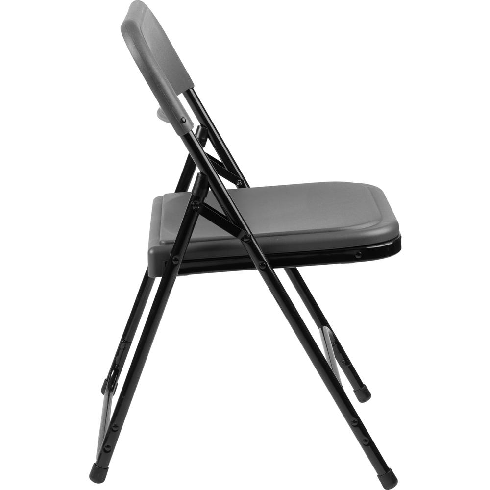 NPS® 800 Series Premium Lightweight Plastic Folding Chair, Charcoal Slate (Pack of 4). Picture 3