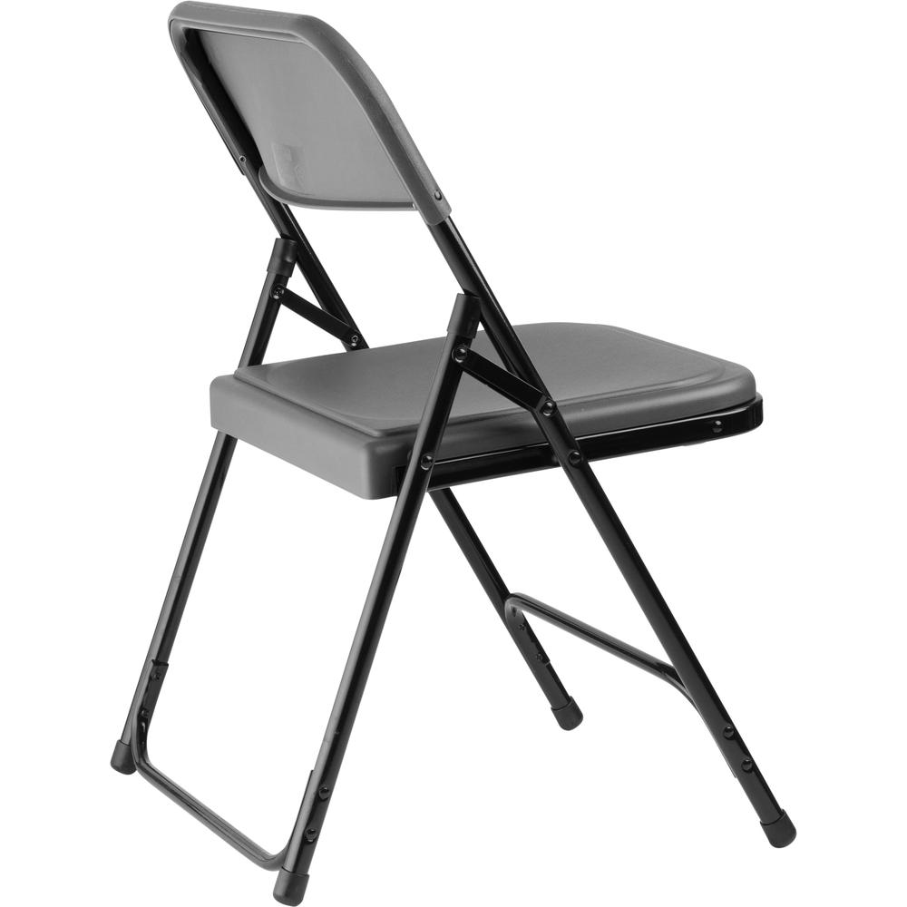 NPS® 800 Series Premium Lightweight Plastic Folding Chair, Charcoal Slate (Pack of 4). Picture 4