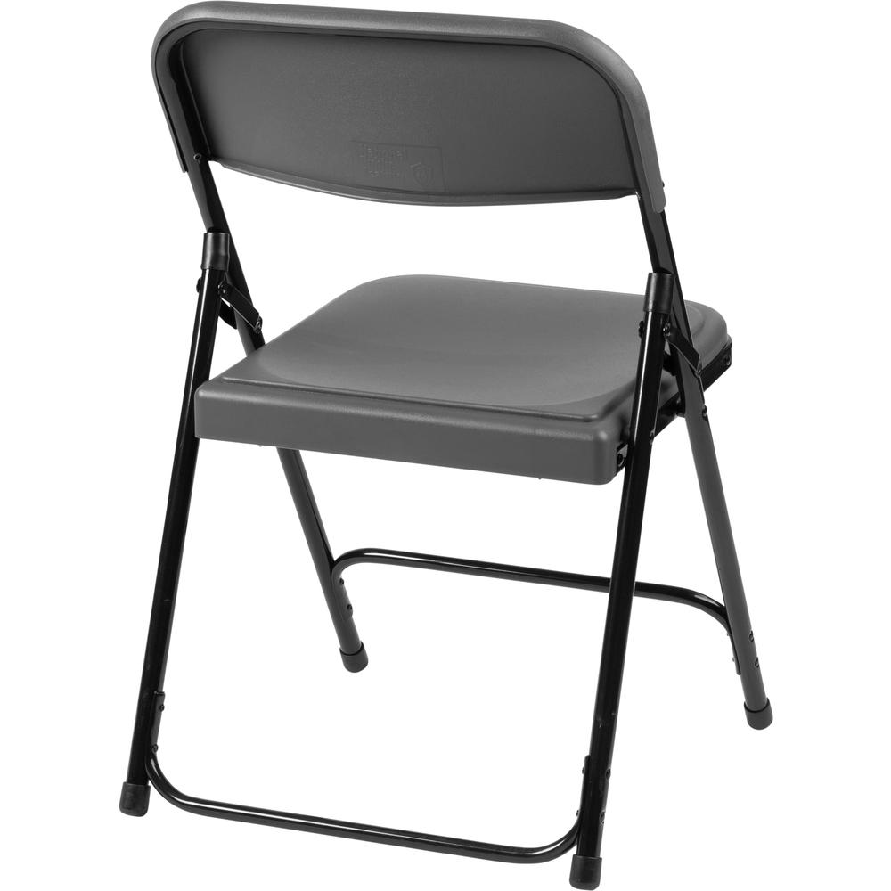 NPS® 800 Series Premium Lightweight Plastic Folding Chair, Charcoal Slate (Pack of 4). Picture 5