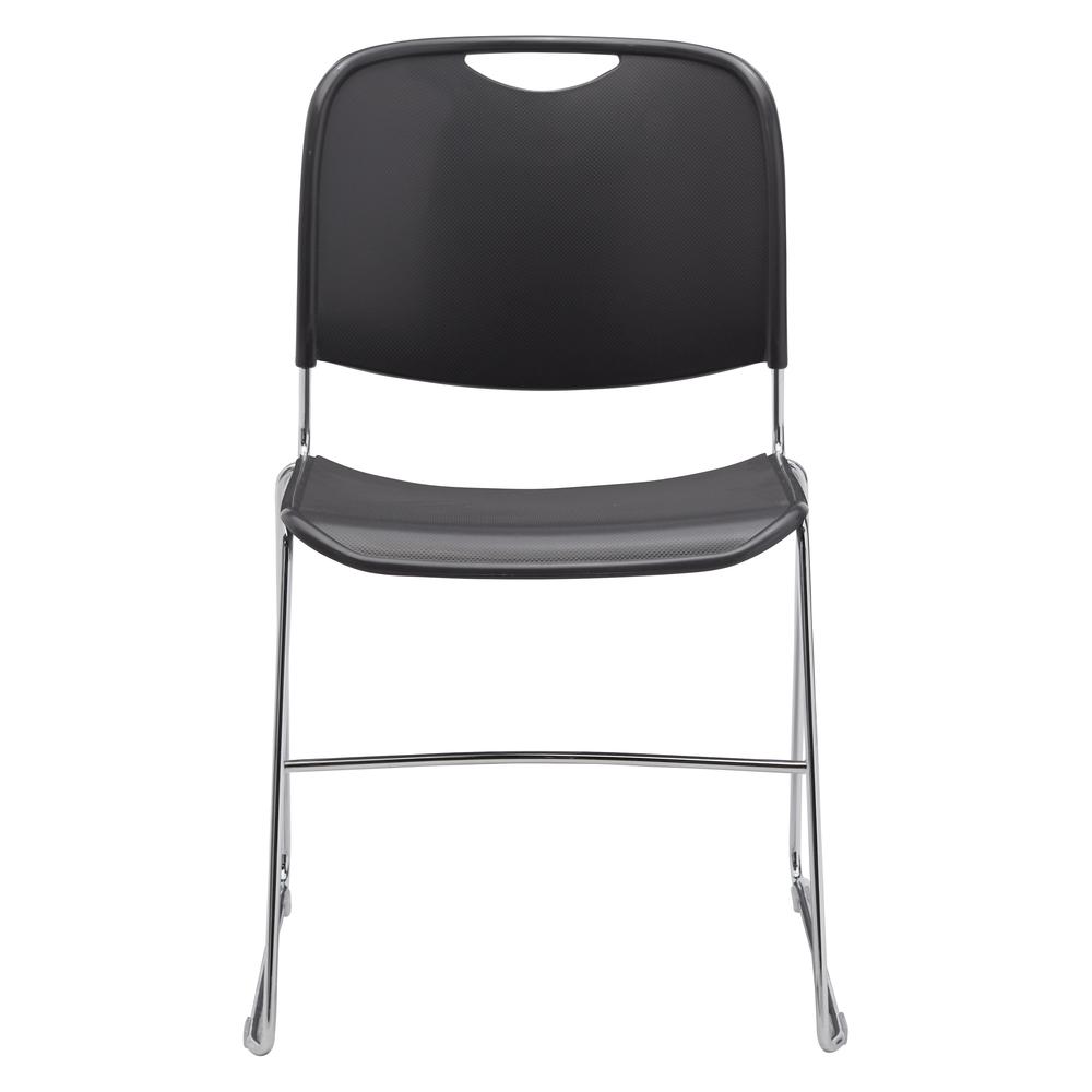 NPS® 8500 Series Ultra-Compact Plastic Stack Chair, Gunmetal. Picture 3