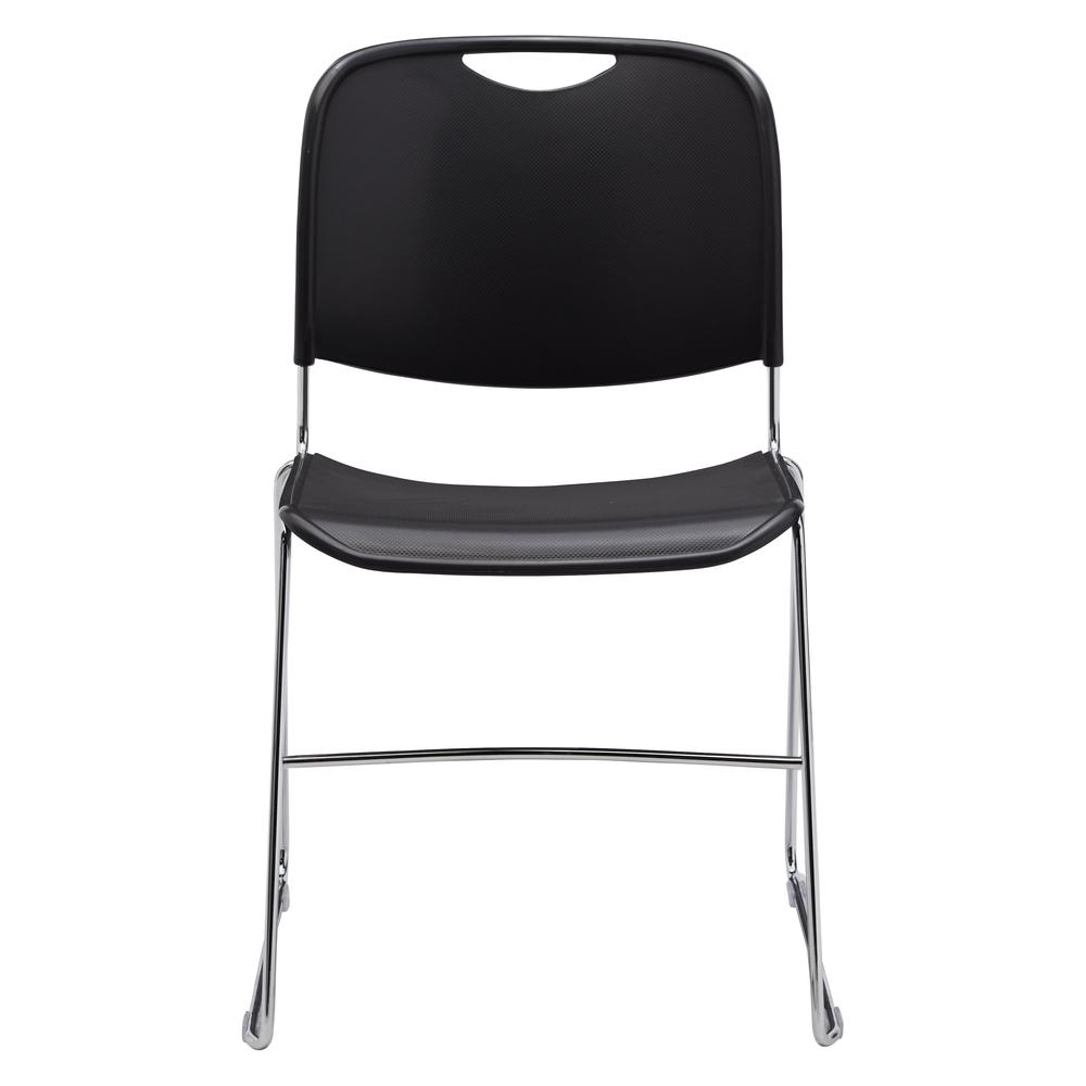 NPS® 8500 Series Ultra-Compact Plastic Stack Chair, Gunmetal. Picture 5