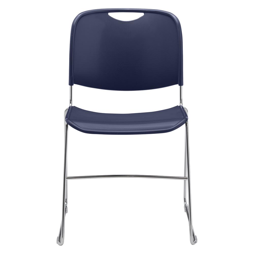 NPS® 8500 Series Ultra-Compact Plastic Stack Chair, Navy Blue. Picture 2