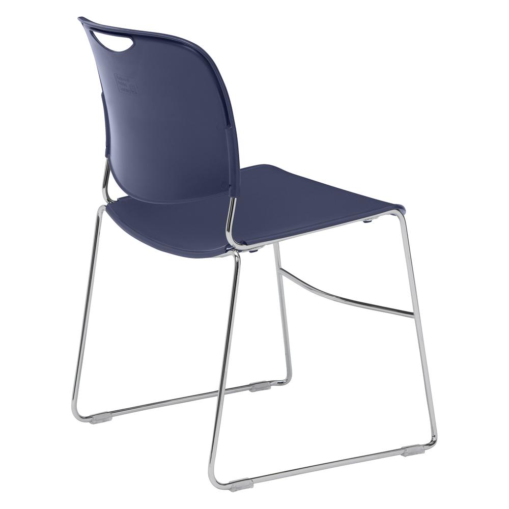 NPS® 8500 Series Ultra-Compact Plastic Stack Chair, Navy Blue. Picture 4