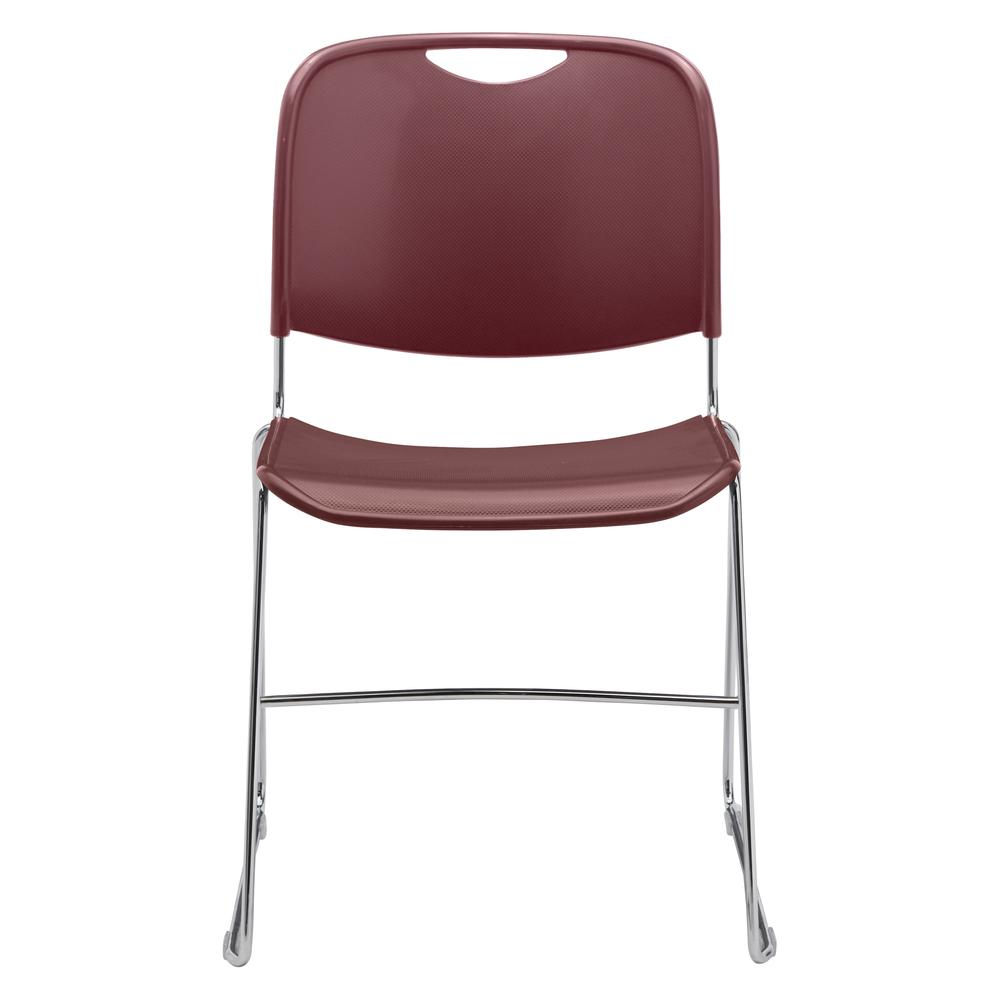 NPS® 8500 Series Ultra-Compact Plastic Stack Chair, Wine. Picture 2