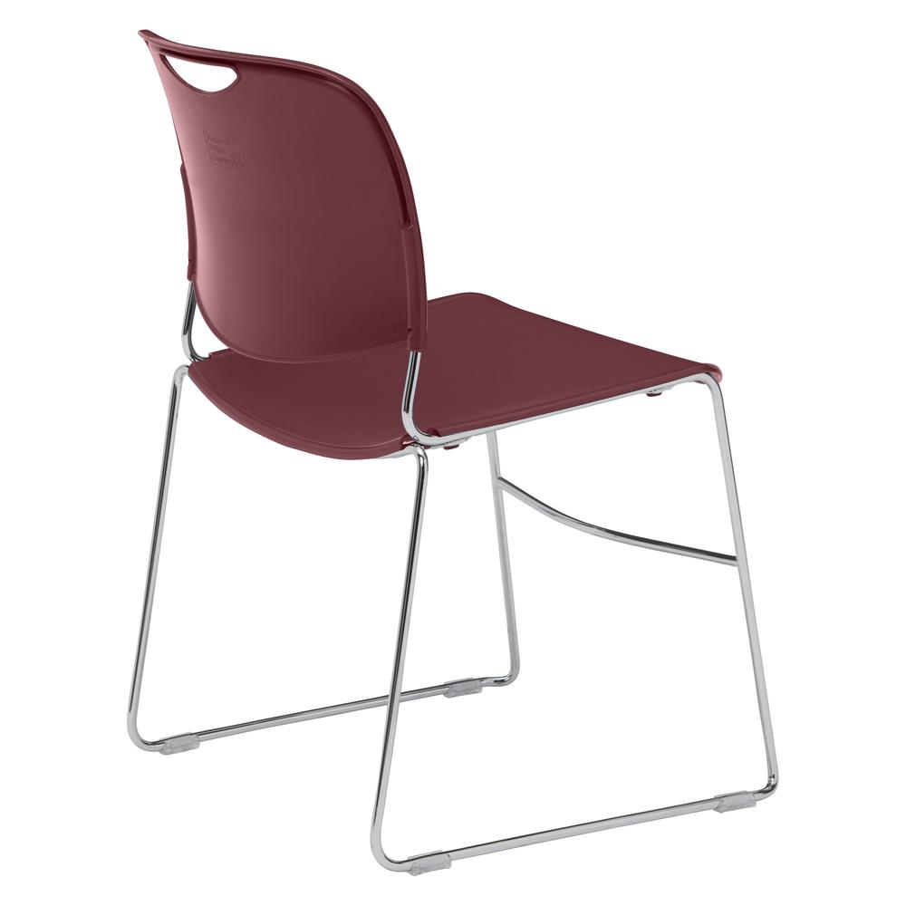 NPS® 8500 Series Ultra-Compact Plastic Stack Chair, Wine. Picture 4