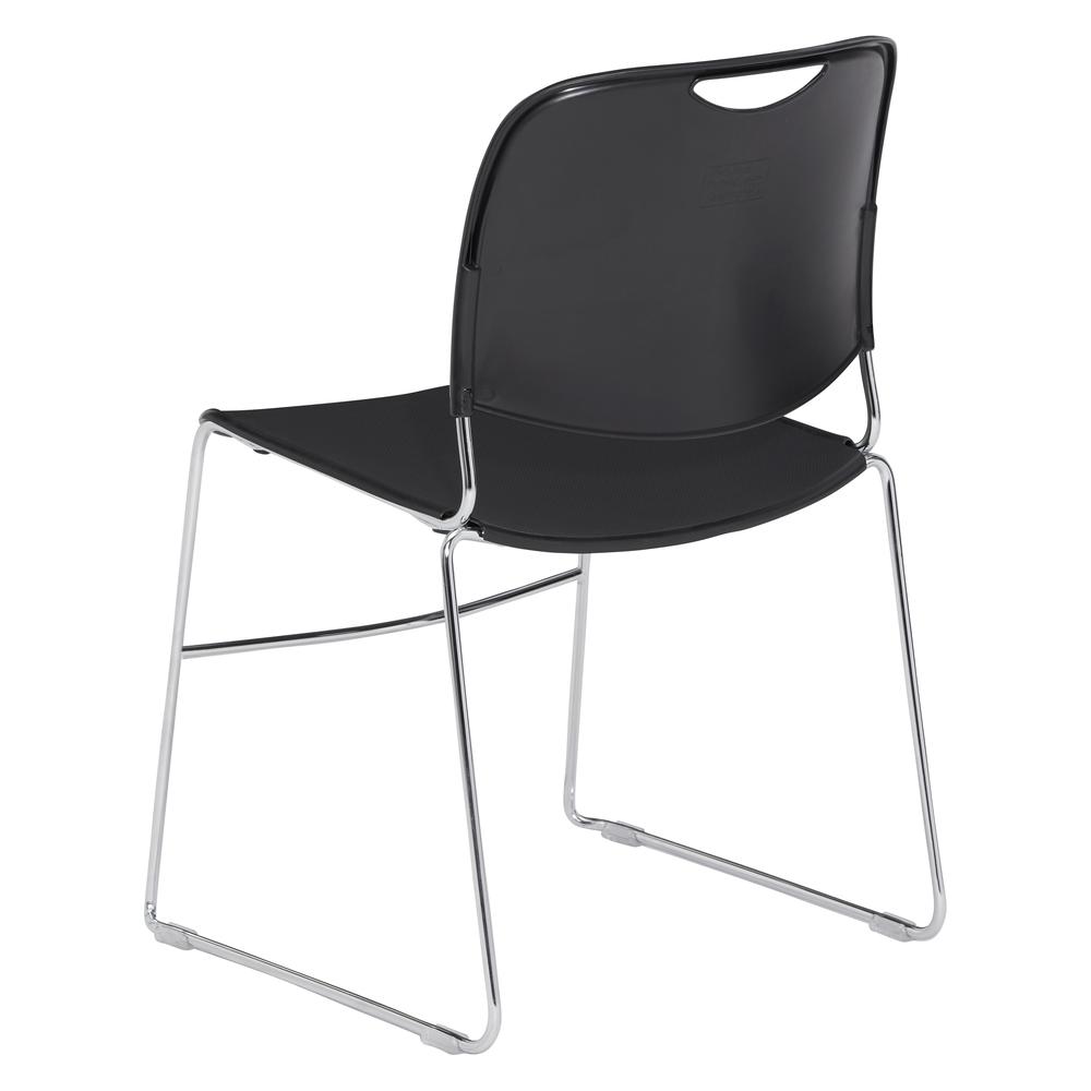 NPS® 8500 Series Ultra-Compact Plastic Stack Chair, Black. Picture 3