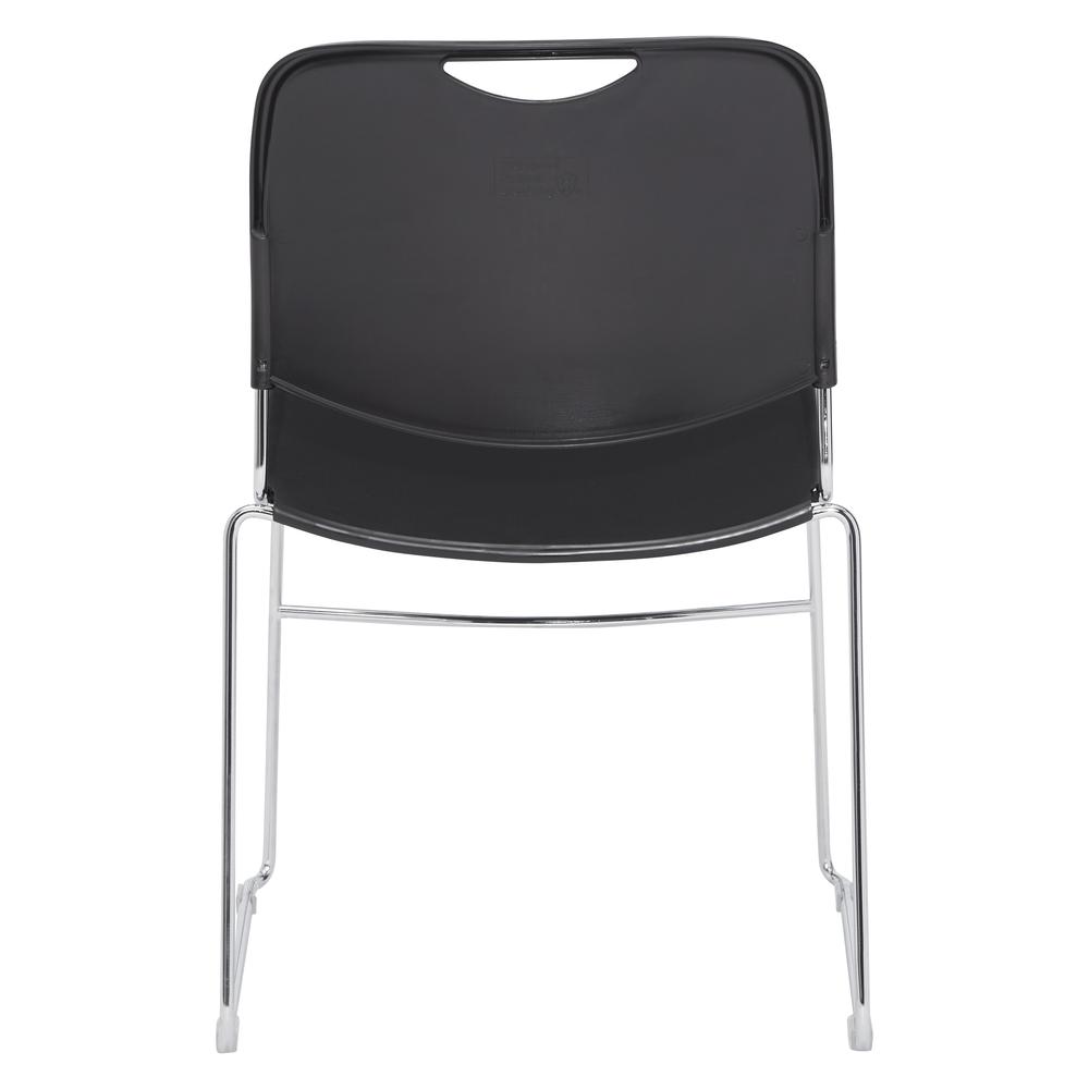 NPS® 8500 Series Ultra-Compact Plastic Stack Chair, Black. Picture 5