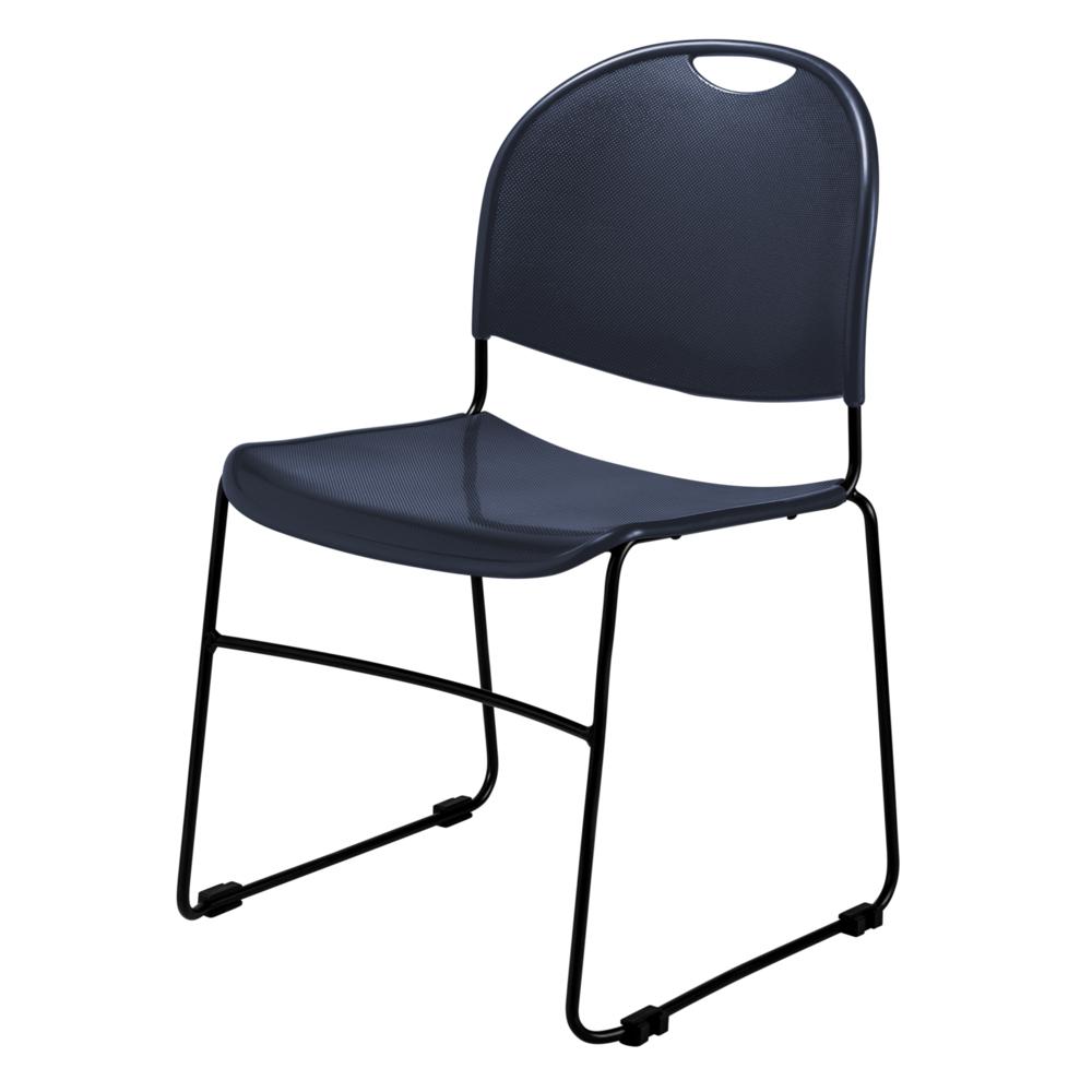 Commercialine® Multi-purpose Ultra Compact Stack Chair, Navy Blue. Picture 1