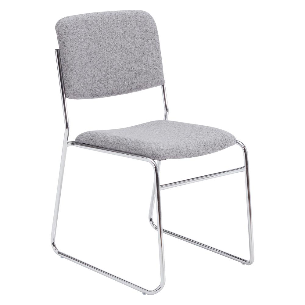NPS® 8600 Series Fabric Padded Signature Stack Chair, Classic Grey. Picture 1
