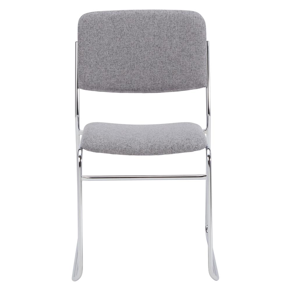 NPS® 8600 Series Fabric Padded Signature Stack Chair, Classic Grey. Picture 3