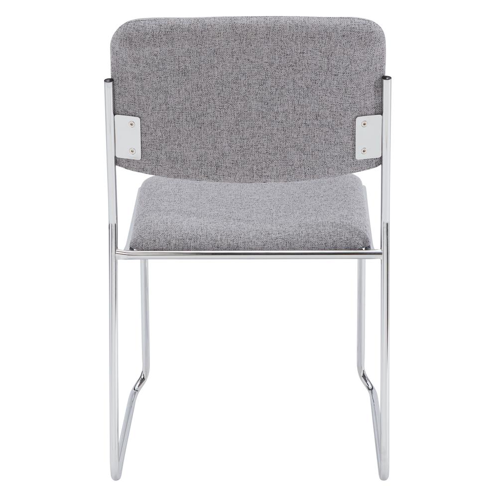 NPS® 8600 Series Fabric Padded Signature Stack Chair, Classic Grey. Picture 4