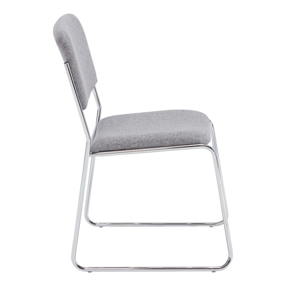 NPS® 8600 Series Fabric Padded Signature Stack Chair, Classic Grey. Picture 5