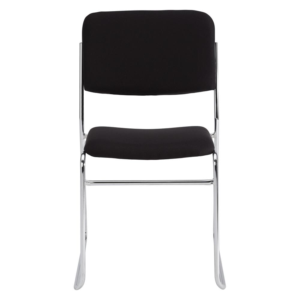NPS® 8600 Series Fabric Padded Signature Stack Chair, Ebony Black. Picture 3