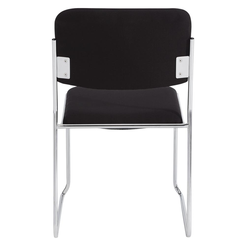 NPS® 8600 Series Fabric Padded Signature Stack Chair, Ebony Black. Picture 4