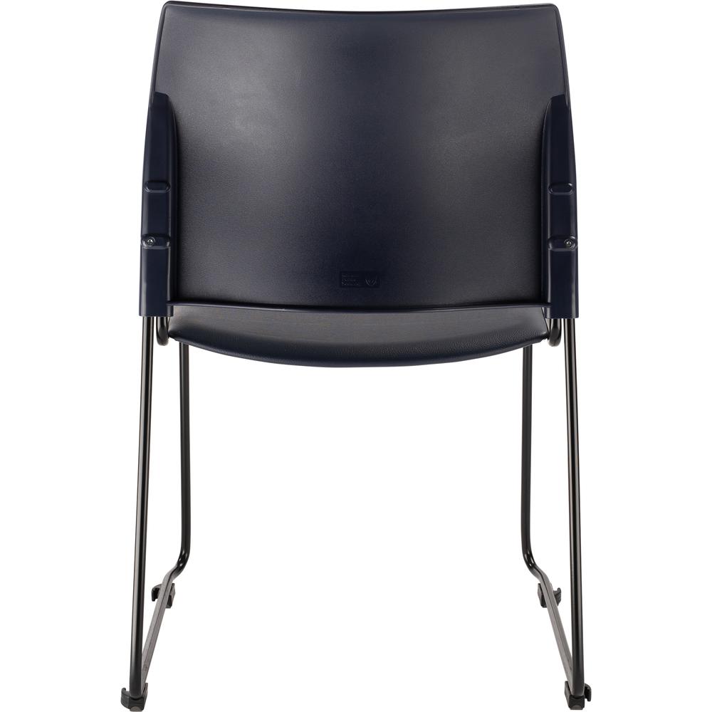 NPS® Cafetorium Plush Vinyl Stack Chair, Blue. Picture 5
