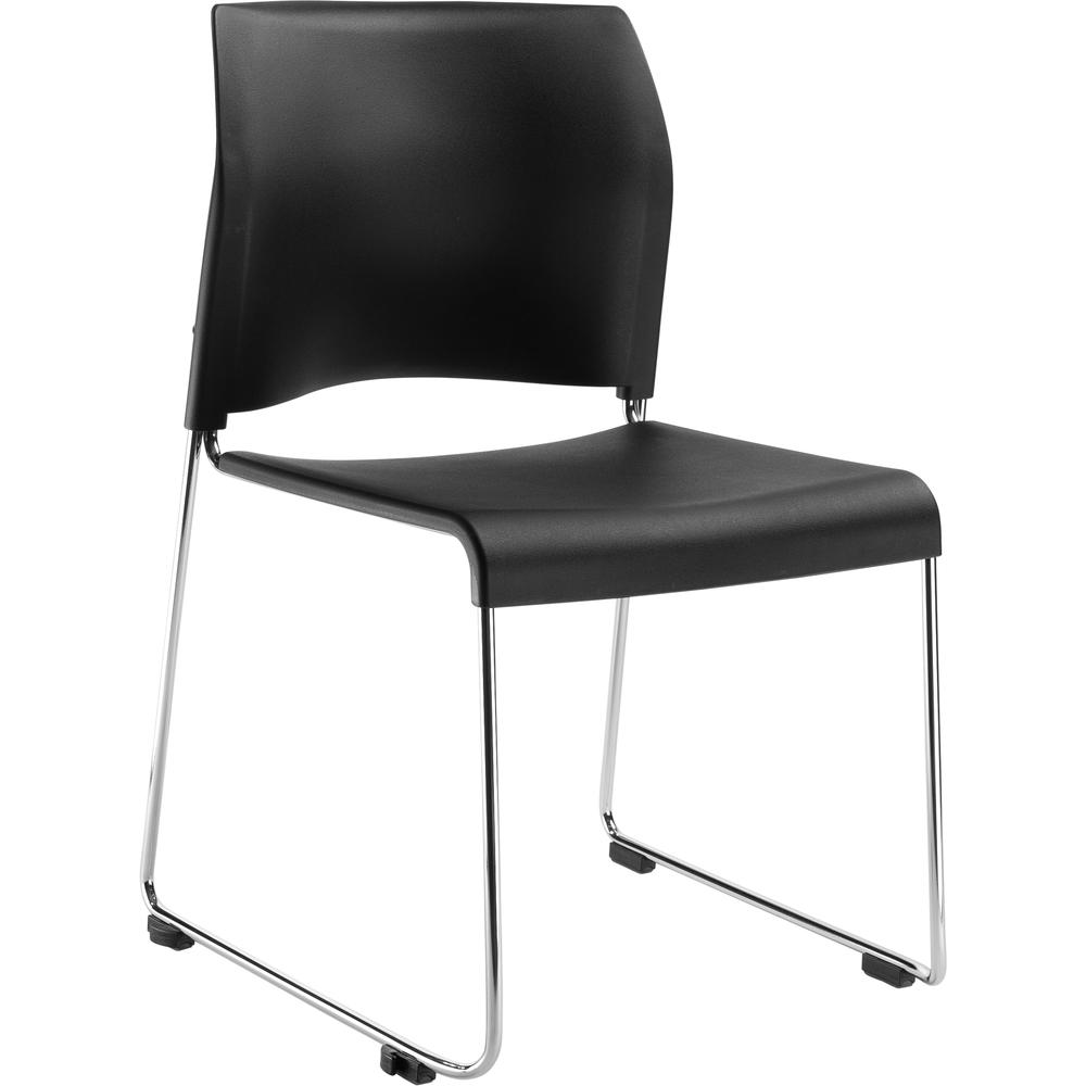 NPS® Cafetorium Plastic Stack Chair, Black. The main picture.