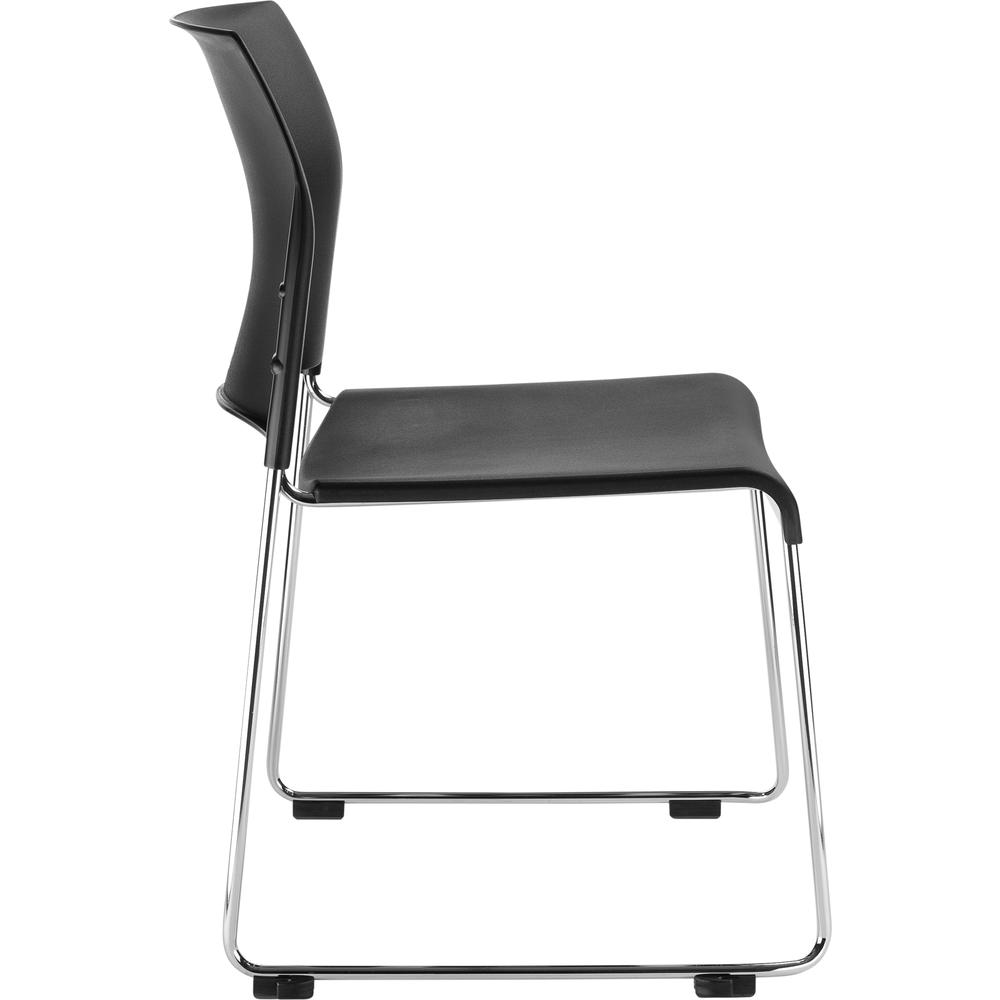 NPS® Cafetorium Plastic Stack Chair, Black. Picture 3