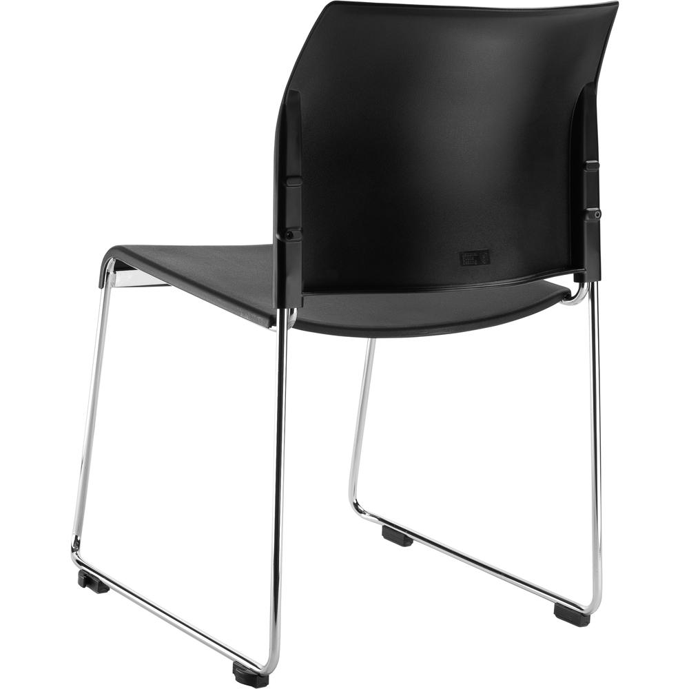 NPS® Cafetorium Plastic Stack Chair, Black. Picture 4