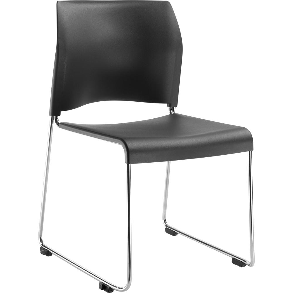 NPS® 8800 Series Cafetorium Plastic Stack Chair, Charcoal. Picture 1