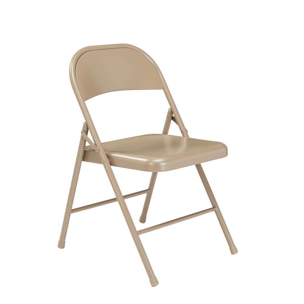 Commercialine® All-Steel Folding Chair, Beige (Pack of 4). Picture 1