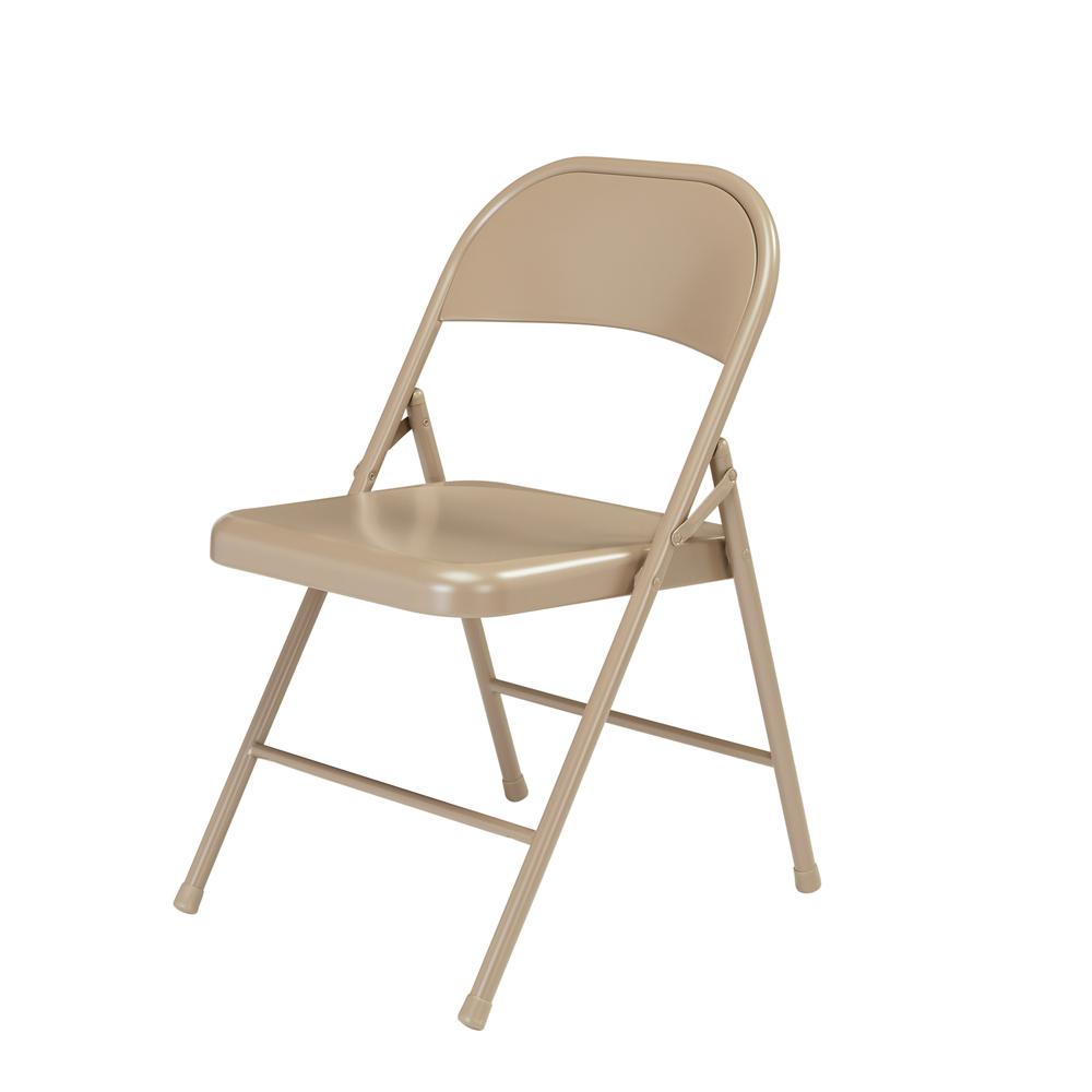 Commercialine® All-Steel Folding Chair, Beige (Pack of 4). Picture 2