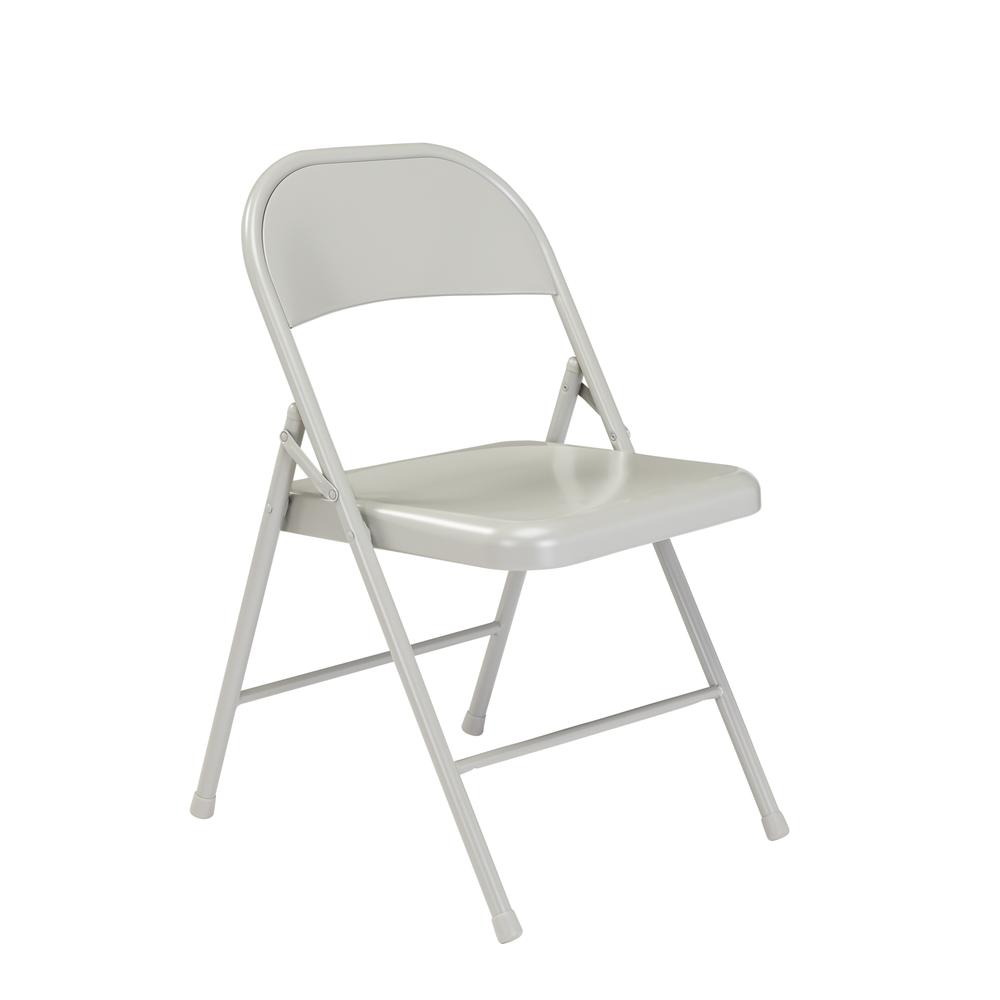 Commercialine® All-Steel Folding Chair, Grey (Pack of 4). Picture 1