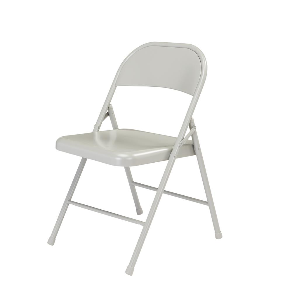 Commercialine® All-Steel Folding Chair, Grey (Pack of 4). Picture 2
