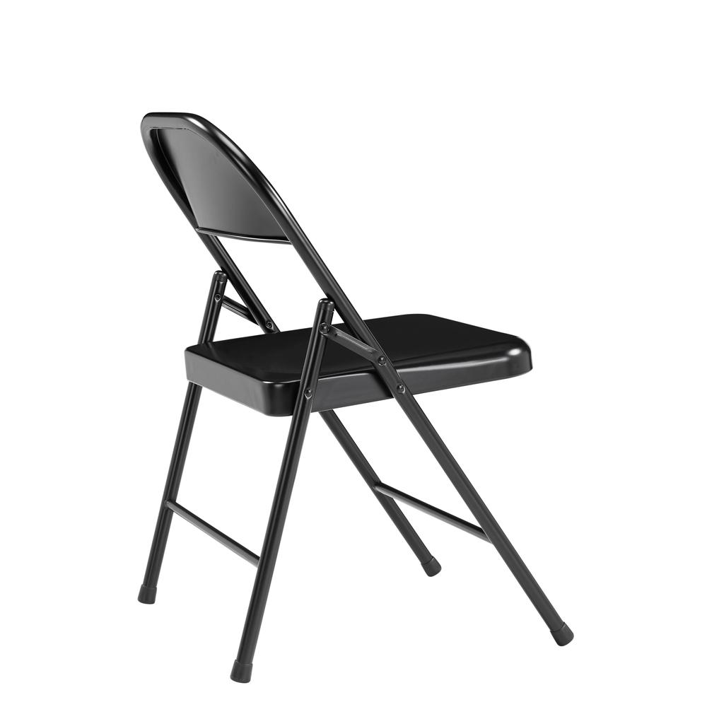 Commercialine® All-Steel Folding Chair, Black (Pack of 4). Picture 3