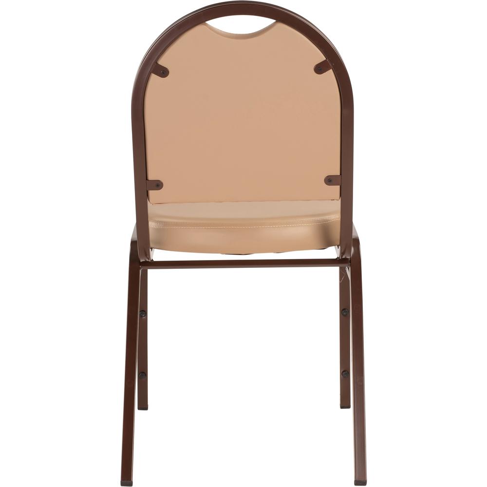 NPS® 9200 Series Premium Vinyl Upholstered Stack Chair, French Beige Seat/Mocha Frame. Picture 4