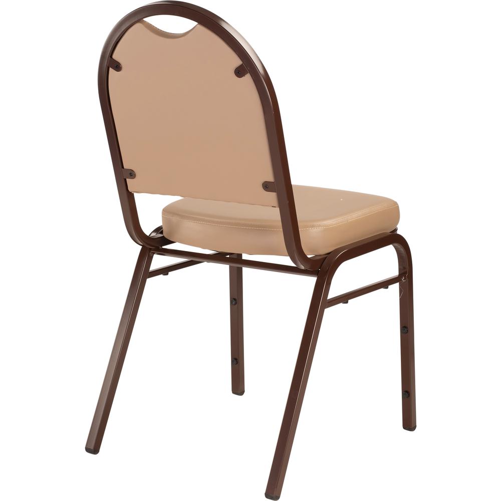 NPS® 9200 Series Premium Vinyl Upholstered Stack Chair, French Beige Seat/Mocha Frame. Picture 5