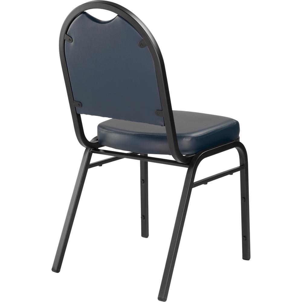 NPS® 9200 Series Premium Vinyl Upholstered Stack Chair, Midnight Blue Seat/ Black Sandtex Frame. Picture 4
