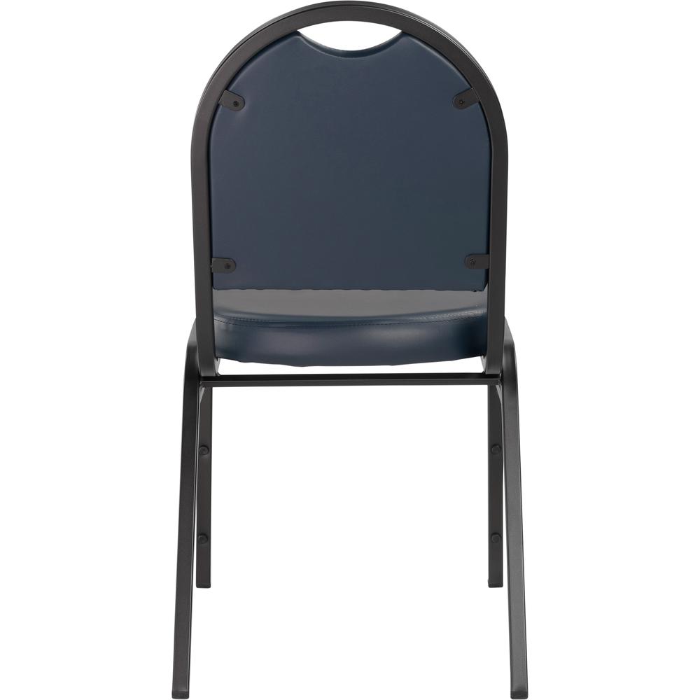 NPS® 9200 Series Premium Vinyl Upholstered Stack Chair, Midnight Blue Seat/ Black Sandtex Frame. Picture 5