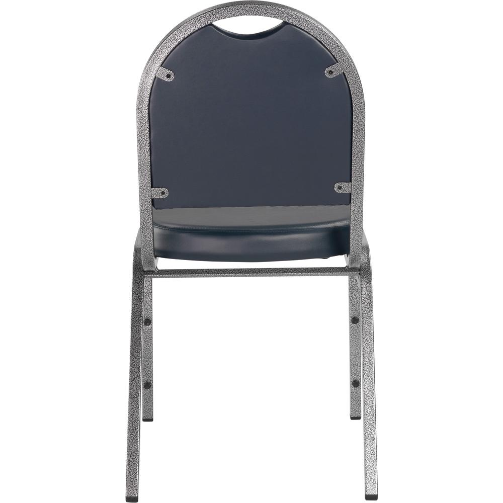NPS® 9200 Series Premium Vinyl Upholstered Stack Chair, Midnight Blue Seat/ Silvervein Frame. Picture 5