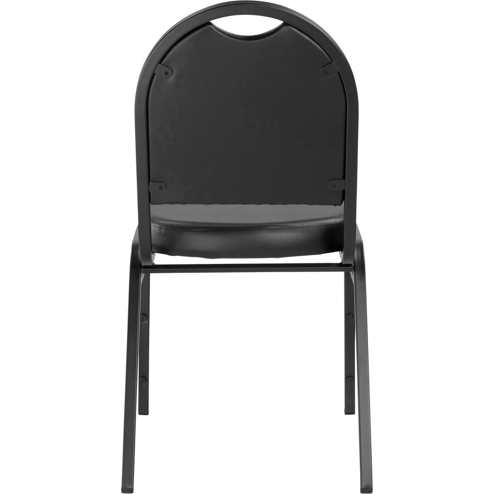 NPS® 9200 Series Premium Vinyl Upholstered Stack Chair, Panther Black Seat/ Black Sandtex Frame. Picture 5