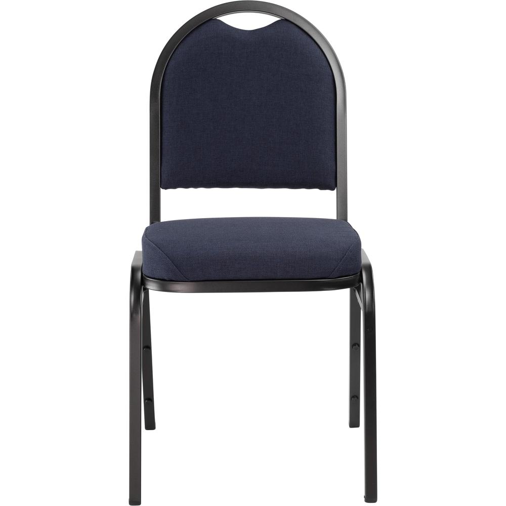 NPS® 9200 Series Premium Fabric Upholstered Stack Chair, Midnight Blue Seat/ Black Sandtex Frame. Picture 2